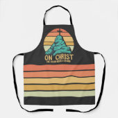 私の立つ無地の岩キリスト エプロン (正面)