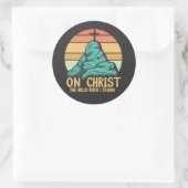 私の立つ無地の岩キリスト ラウンドシール (バッグ)