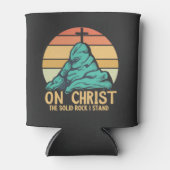 私の立つ無地の岩キリスト 缶クーラー (正面)