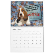 私の笑わされるバセット犬に対する考え カレンダー (3月 2027)