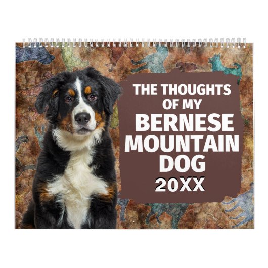 私の笑わされるベルネーズ山犬の考え カレンダー (カバー)