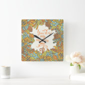 私の第1です スクエア壁時計 (ホーム)