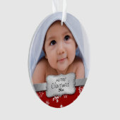 私の第1クリスマス-あなたの写真を加えて下さい オーナメント (正面)