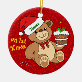 私の第1クリスマス セラミックオーナメント