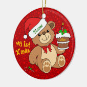 私の第1クリスマス セラミックオーナメント (左)