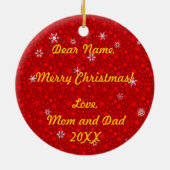 私の第1クリスマス セラミックオーナメント (裏面)