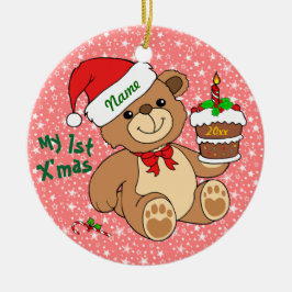 私の第1クリスマス セラミックオーナメント