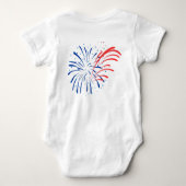 私の第1シャロンSHARPE著7月第4 ベビーボディスーツ (裏面)