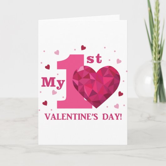私の第1バレンタインデーの挨拶状 シーズンカード (正面)