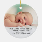 私の第1回クリスマスシャークサンタ休日のライトフォト セラミックオーナメント (裏面)