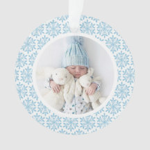 私の第1回クリスマスブルースノーフレークアクリルオーナメント