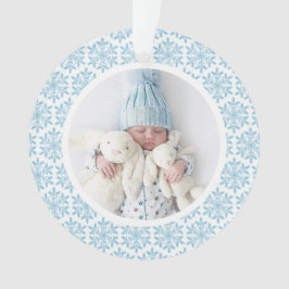 私の第1回クリスマスブルースノーフレークアクリルオーナメント オーナメント