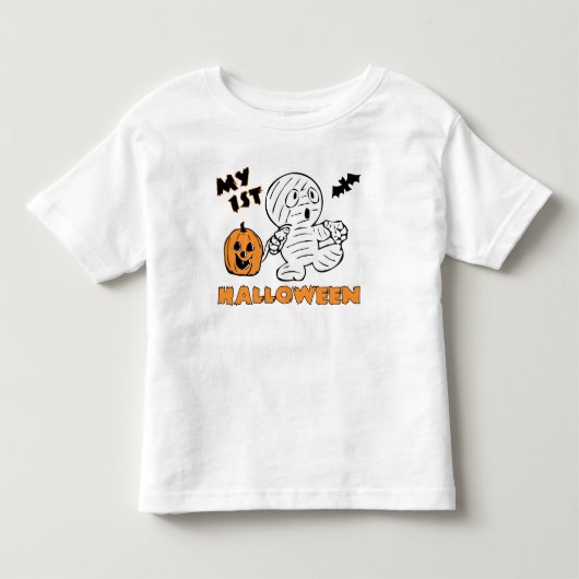 私の第1最初ハロウィンの幼児のTシャツ トドラーTシャツ (正面)