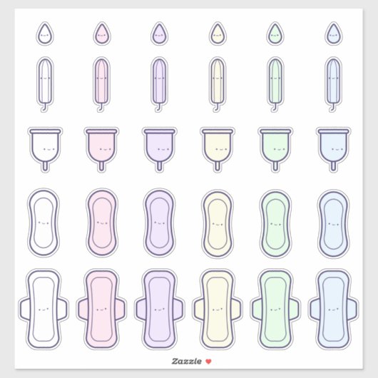 私の第1期かわいいレインボーパッドたもんセット シール (シート)