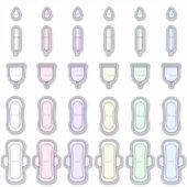 私の第1期かわいいレインボーパッドたもんセット シール (正面)