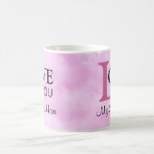 私の第2お母さんの一流のピンクの雲愛して下さい コーヒーマグカップ (中央)