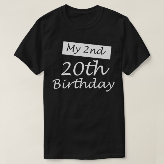私の第20回誕生日ユーモア40歳1981年40歳 Tシャツ (デザイン正面)