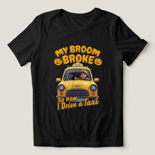 私の箒が壊れたので、私はタクシーを運転する – ハおもしろいロ トライブレンドＴシャツ (デザイン正面)