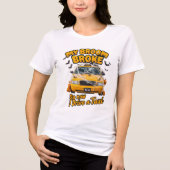 私の箒が壊れたので、私はタクシーを運転する – ハおもしろいロ トライブレンドＴシャツ (正面)