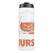 私の箒が壊れたので、私はナース面白いハロウィーン タンブラー (正面)