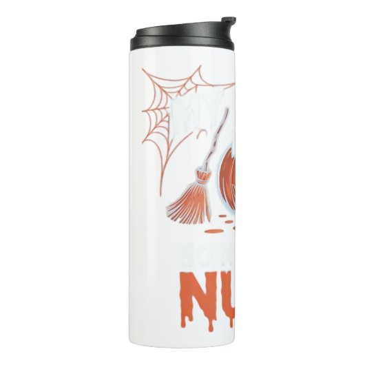 私の箒が壊れたので、私はナース面白いハロウィーン タンブラー (回転左)