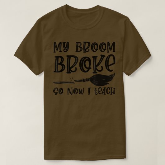 私の箒が壊れたので、私は魔女教えの先生ハロウ Tシャツ (デザイン正面)