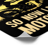 私の箒が壊れて今はバイクに乗る ポスター (角)