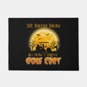 私の箒が壊れて今、私はゴルフカートを運転する ドアマット (正面)