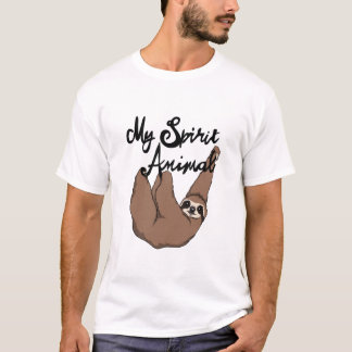 私の精神の動物のかわいい怠惰 Tシャツ