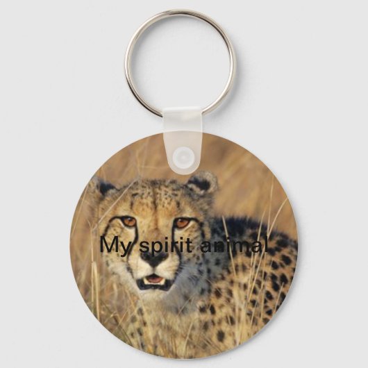私の精神の動物のチーター キーホルダー (正面)