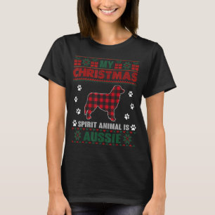 私の精神の動物はオーストラリアの犬のオーナー醜いクリスマス Tシャツ