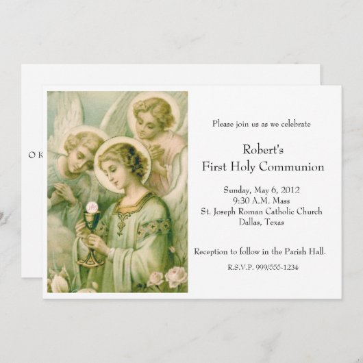 私の精神はベールの最初聖餐を引き裂きます 招待状 (正面/裏面)