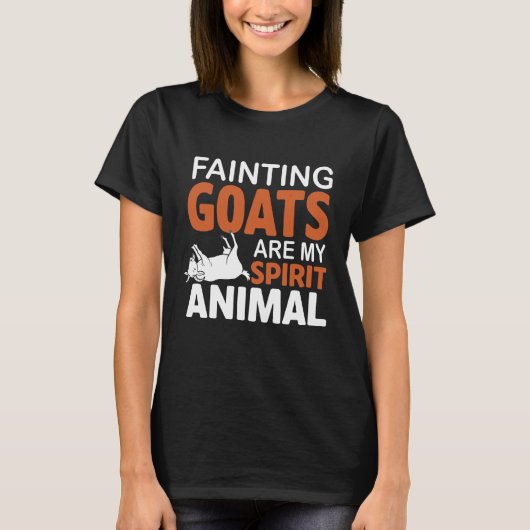 私の精神動物はヒナギクヤギ | 面白いヤギデザイン Tシャツ (正面)