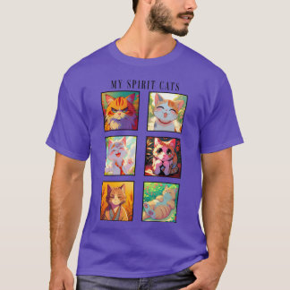 私の精神猫 楽しいアニメ家族 Tシャツ