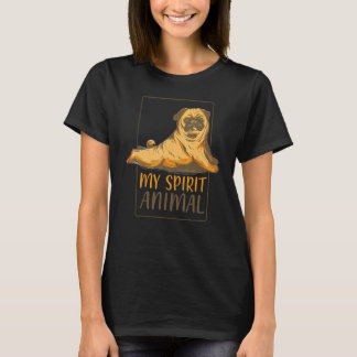 私の精神的な動物のパグ ペットの犬の人 男性と女性 Tシャツ