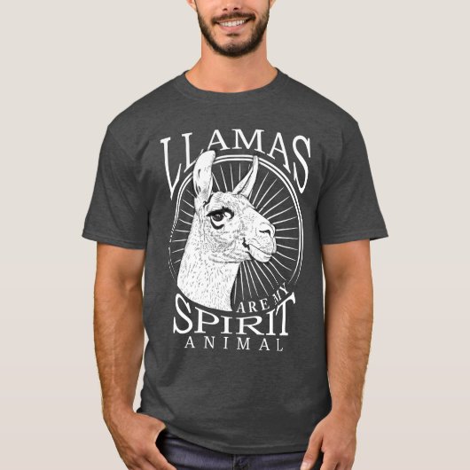 私の精神的な動物はラマです ギフト Tシャツ (正面)