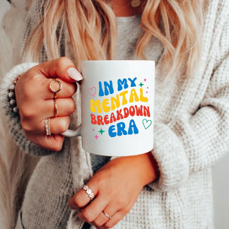 私の精神的な崩壊の時代のコーヒカラフルーマグで コーヒーマグカップ