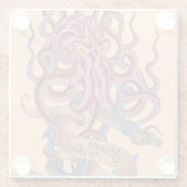 私の精神|のタコTattoは震えます ガラスコースター (裏面)