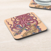 私の精神|のタコTattoは震えます コースター (左側)