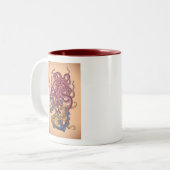私の精神|のタコTattoは震えます ツートーンマグカップ (正面左)