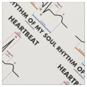 私の精神ECGの心電図の心拍のリズム ファブリック (クローズアップ)