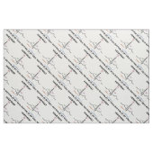 私の精神ECGの心電図の心拍のリズム ファブリック (ファットクウォーター)