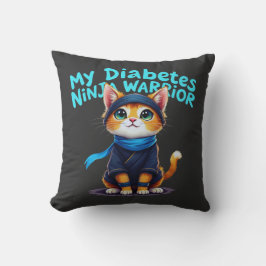 私の糖尿病忍者戦士は強く立つ クッション