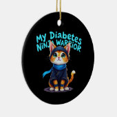 私の糖尿病忍者戦士は強く立つ セラミックオーナメント (右)