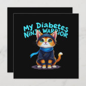 私の糖尿病忍者戦士は強く立つ 招待状 (正面/裏面)