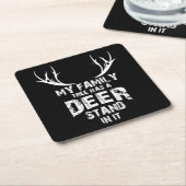 私の系譜のシカの立場、おもしろいなシカの狩り、 スクエアペーパーコースター (アングル)