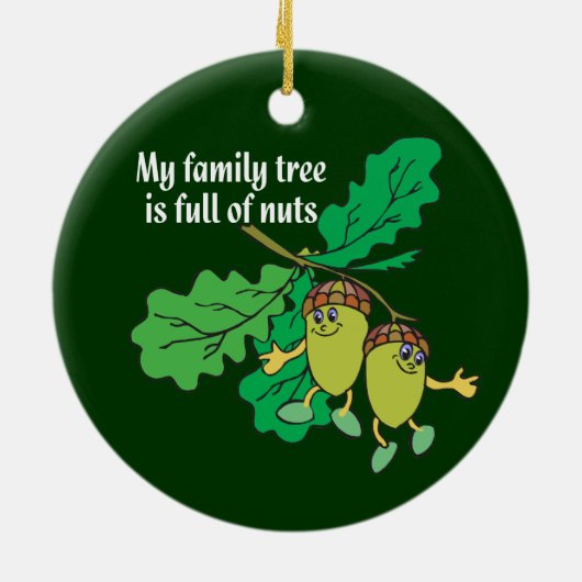 私の系譜はくだらない系図学のオーナメントの完全です セラミックオーナメント (裏面)