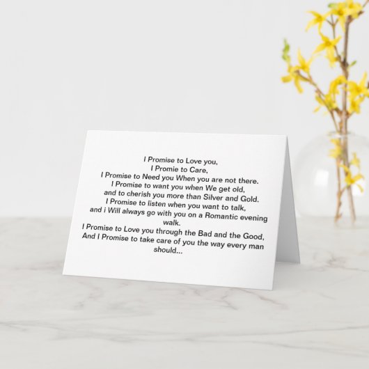 私の約束。 カード (黄色い花)