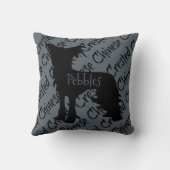 私の紋付き中国のドッグ枕を愛する クッション (裏面)