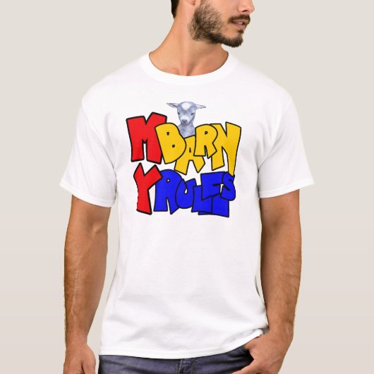 私の納屋 私のルール 赤ちゃんヤギ Tシャツ (正面)